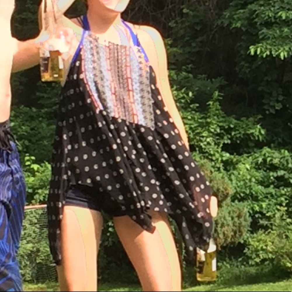 Abercrombie & Fitch Long Patterned Cross Back Top